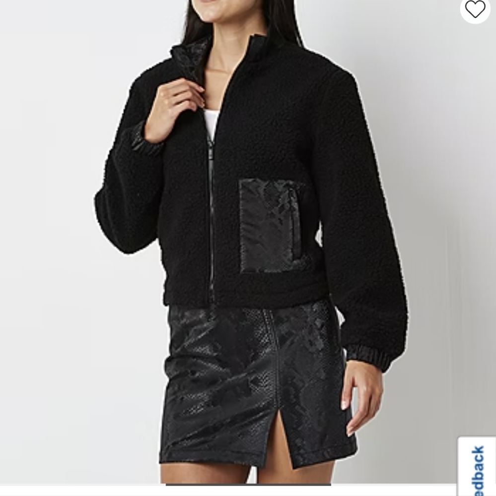Juicy By Juicy Couture Womens Sherpa Bomber Jacket And Skirt